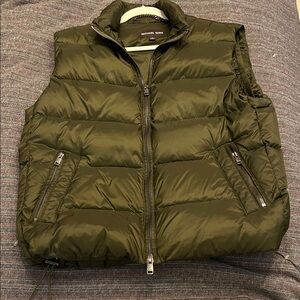 Michael Kors Men's Olive Quilted Vest